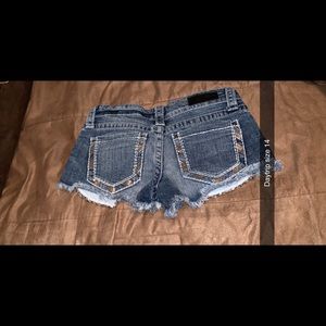 Blue jean shorts